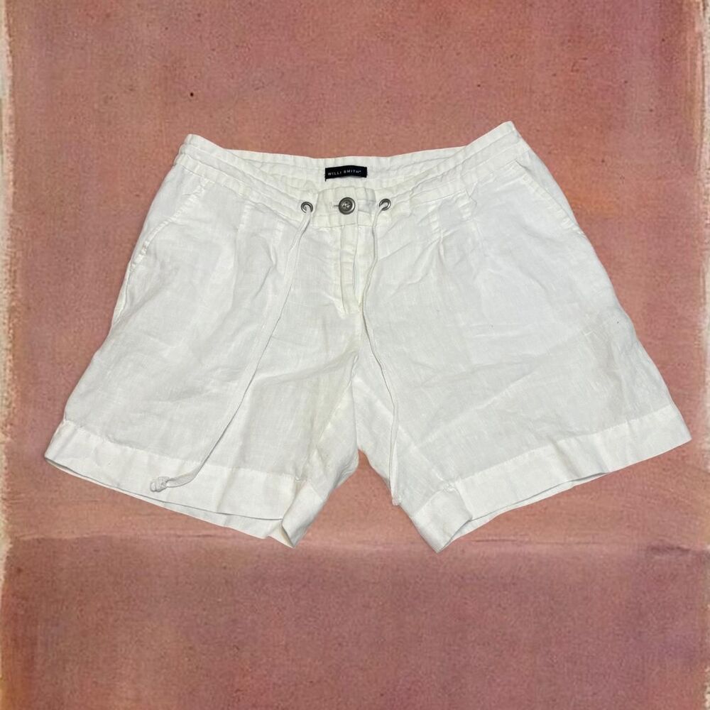 100% Linen White Cottage Minimalist Natural Materials Shorts